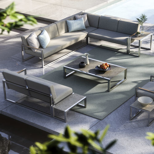 Set lounge da giardino contemporaneo - NINIX - Royal Botania - in Batyline® / in acciaio inossidabile / per uso residenziale