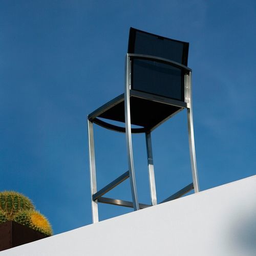 Sedia alta contemporanea - OZON - Royal Botania - da esterno / in Batyline® / con supporto in acciaio inossidabile