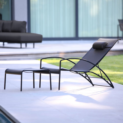 Poltrona relax contemporanea - QT - Royal Botania - in Batyline® / in acciaio inossidabile / con poggiatesta