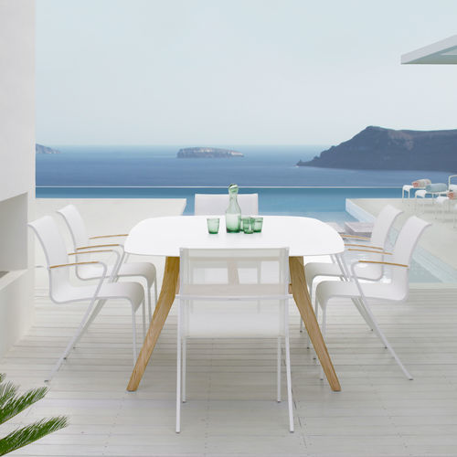 Sedia da pranzo contemporanea - QT - Royal Botania - da esterno / in Batyline® / con supporto in acciaio inossidabile