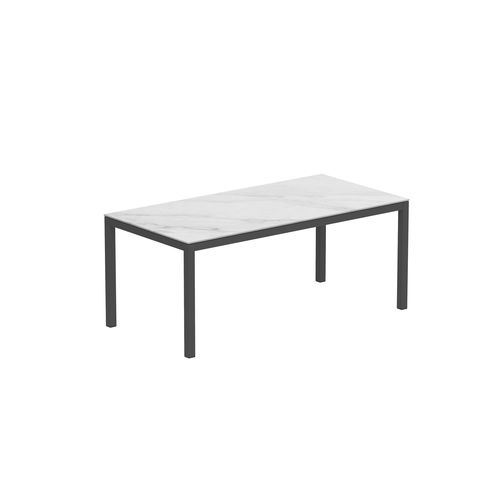 Tavolo da pranzo contemporaneo - TABOELA - Royal Botania - in teak / in ceramica / con supporto in acciaio inossidabile