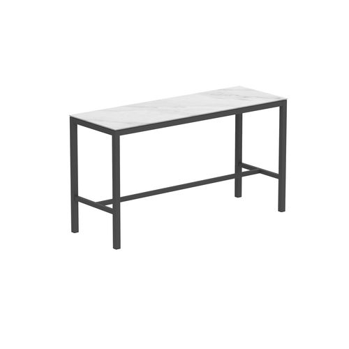 Tavolo alto contemporaneo - TABOELA - Royal Botania - in teak / in ceramica / con supporto in acciaio inossidabile
