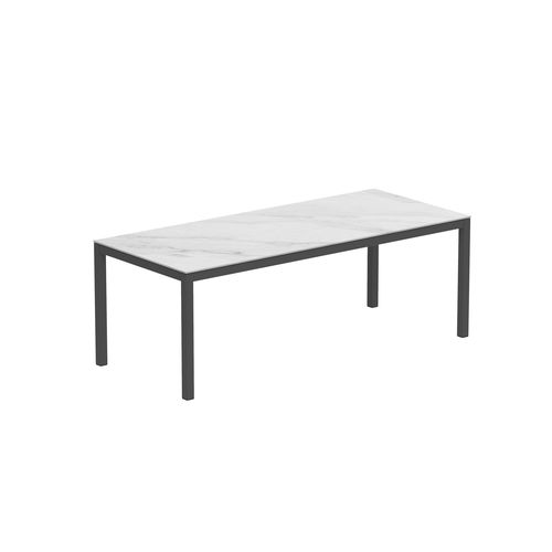 Tavolo da pranzo contemporaneo - TABOELA - Royal Botania - in teak / in ceramica / con supporto in acciaio inossidabile