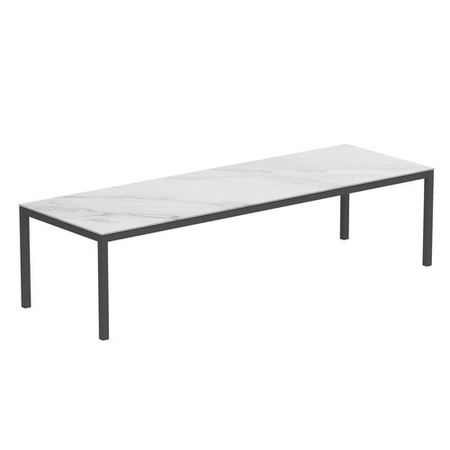 Tavolo da pranzo contemporaneo - TABOELA - Royal Botania - in teak / in ceramica / con supporto in acciaio inossidabile