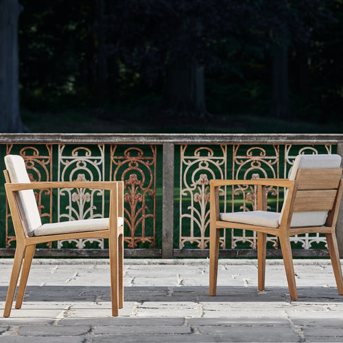 Sedia da giardino contemporanea - ZENHIT - Royal Botania - da esterno / in tessuto / in teak