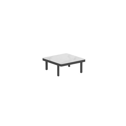 Tavolino basso contemporaneo - ALURA - Royal Botania - in teak / in ceramica / con supporto in alluminio