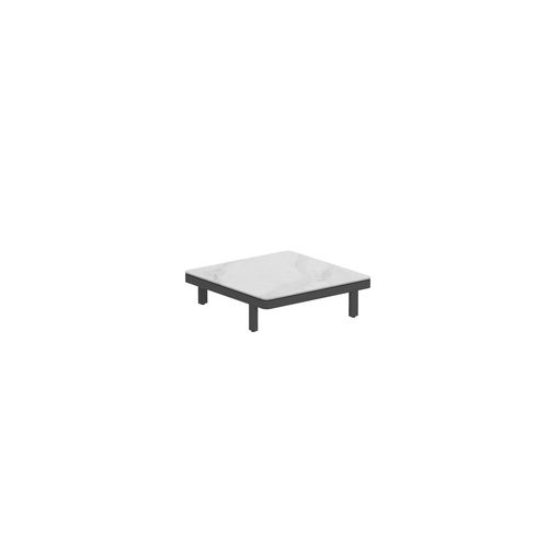 Tavolino basso contemporaneo - ALURA - Royal Botania - in teak / in ceramica / con supporto in alluminio