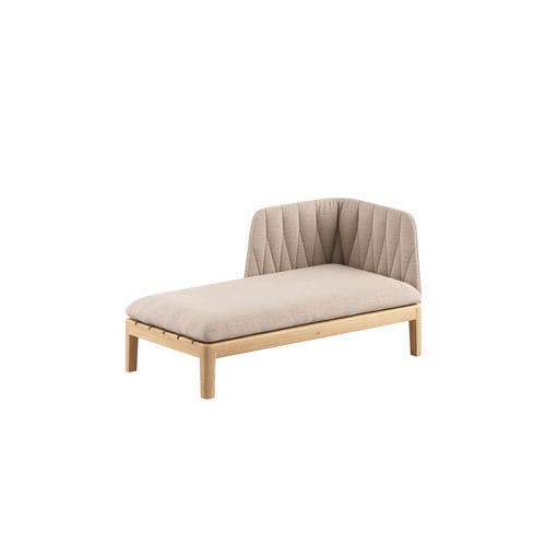 Dormeuse contemporanea -  CALYPSO 140 - Royal Botania - in tessuto / in teak / con supporto in teak