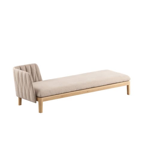 Dormeuse contemporanea - CALYPSO 210 - Royal Botania - in tessuto / in teak / con supporto in teak