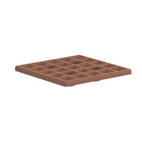 Tavolino basso contemporaneo - MOZAIX - Royal Botania - in teak / in mogano / con supporto in teak