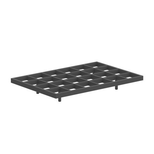 Tavolino basso contemporaneo - MOZAIX - Royal Botania - in alluminio / con supporto in alluminio / rettangolare