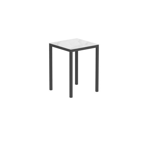 Tavolo alto contemporaneo - TABOELA - Royal Botania - in teak / in ceramica / con supporto in alluminio