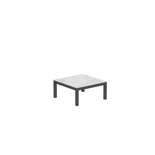 Tavolo d'appoggio contemporaneo - TABOELA - Royal Botania - in teak / in ceramica / con supporto in alluminio