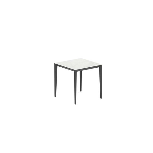 Tavolo da pranzo contemporaneo - U-NITE - Royal Botania - in teak / in ceramica / con supporto in alluminio