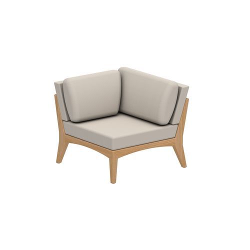 Poltrona contemporanea - ZENHIT - Royal Botania - in tessuto / in teak / con cuscino rimovibile