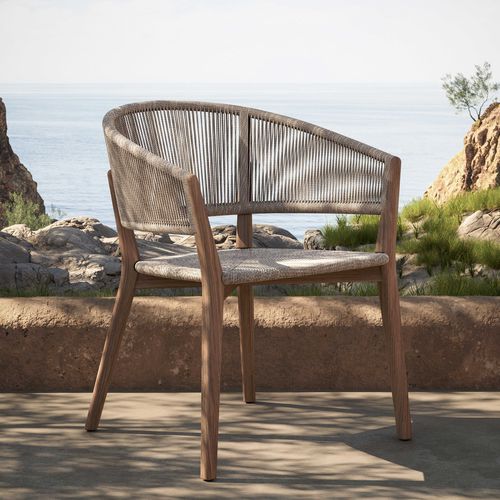 Sedia da giardino contemporanea - CARES - Royal Botania - da esterno / in Batyline® / in corda