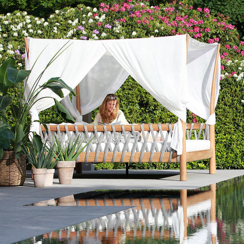 Letto da giardino a baldacchino - TUSKANY - Royal Botania - matrimoniale / contemporaneo / in Batyline®