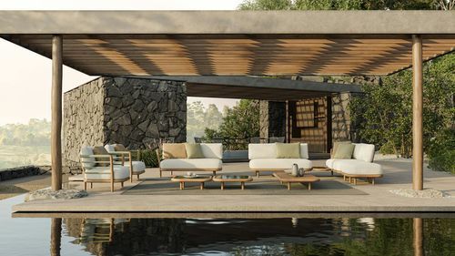 Divano modulare - ARCHY LOUNGE - Royal Botania - d'angolo / letto / contemporaneo