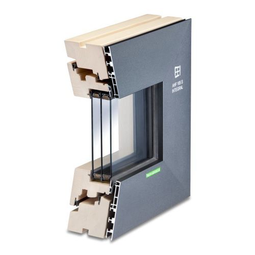 Finestra in legno - AHF 105 S INTEGRAL - Kneer GmbH Fenster und Türen  - in alluminio / a battente / scorrevole
