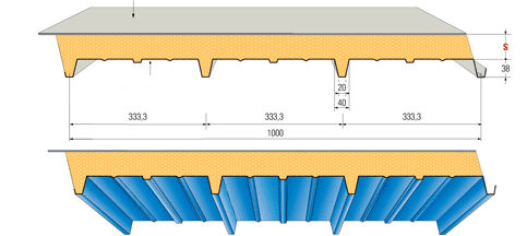 Pannello sandwich per copertura - MONOROOF® TPO - Metecno Bausysteme GmbH  - rivestimento in metallo