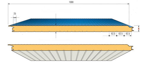 Pannello sandwich per muro - SUPERWALL® ML - Metecno Bausysteme GmbH  - rivestimento in metallo / anima in poliuretano PUR
