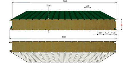 Pannello sandwich per facciata - HIPERTEC® WALL - Metecno Bausysteme GmbH  - rivestimento in metallo / anima in lana di roccia