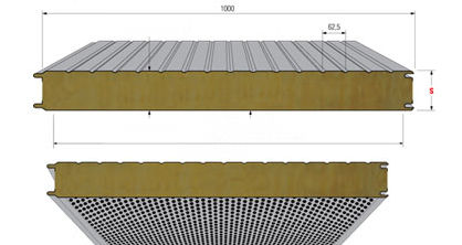 Pannello sandwich per facciata - HIPERTEC® WALL SOUND - Metecno Bausysteme GmbH  - rivestimento in metallo / anima in lana di roccia