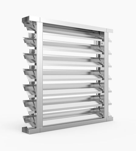 Frangisole in alluminio - SONAL H10 : VS-H-H10Z-RP120 - MLL-HAMBURG® - per facciata / verticale / rigido