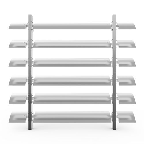 Frangisole in alluminio - VS-H-240-SH - MLL-HAMBURG® - per facciata / verticale / rigido