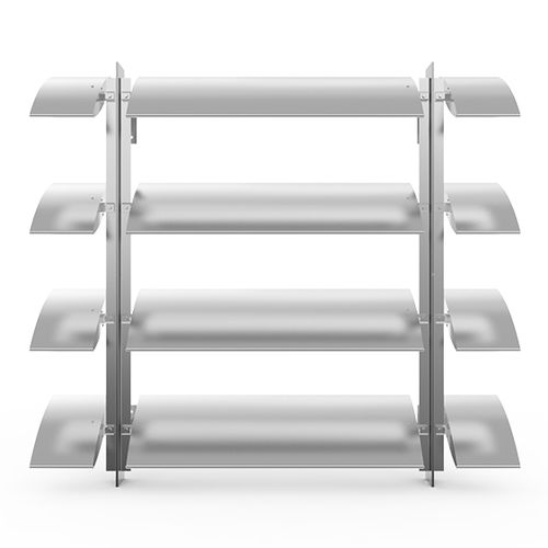 Frangisole in alluminio - VS-H-400-FH - MLL-HAMBURG® - per facciata / verticale / rigido