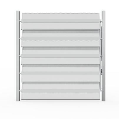 Frangisole in alluminio - VB-H-GLXXX-ND - MLL-HAMBURG® - per facciata / outdoor / verticale