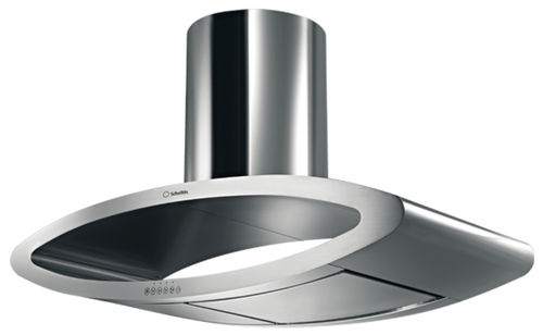 Cappa a isola - HSE 159 IX - Scholtès - con condotto / design originale / con illuminazione integrata