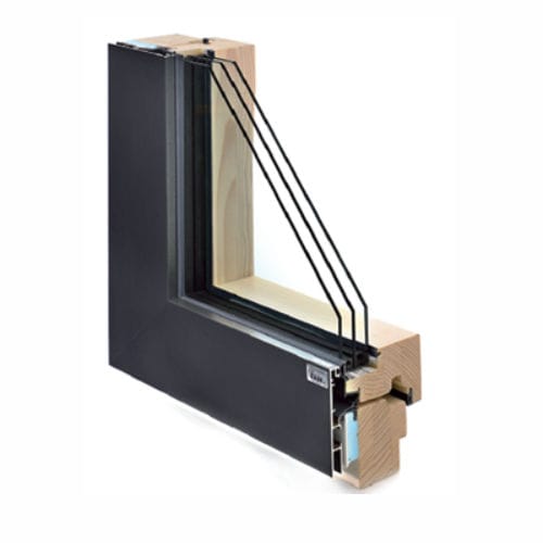 Finestra in legno - PASSIVE - Rauh SR Fensterbau - in alluminio / a ghigliottina / a tripli vetri