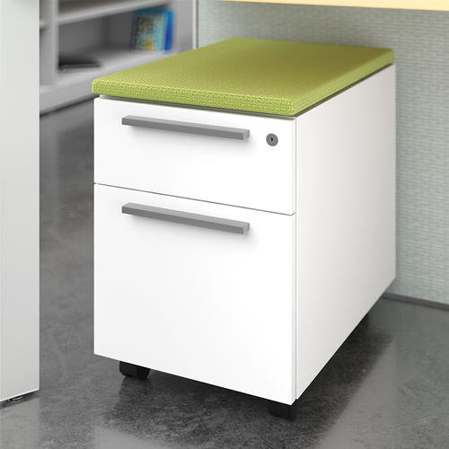 Cassettiera per ufficio in metallo - ALIGN - Allsteel - in laminato / 2 cassetti / con rotelle