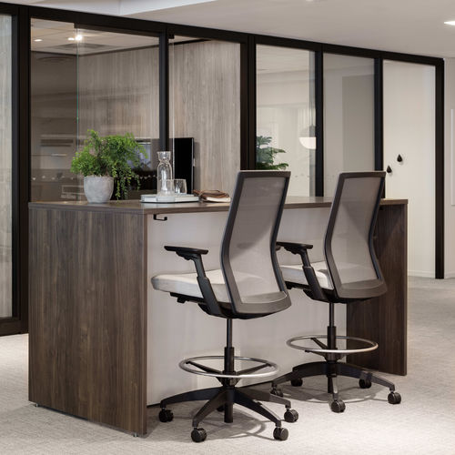 Sgabello operativo contemporaneo - EVO - Allsteel - in tessuto / in espanso / con supporto in metallo