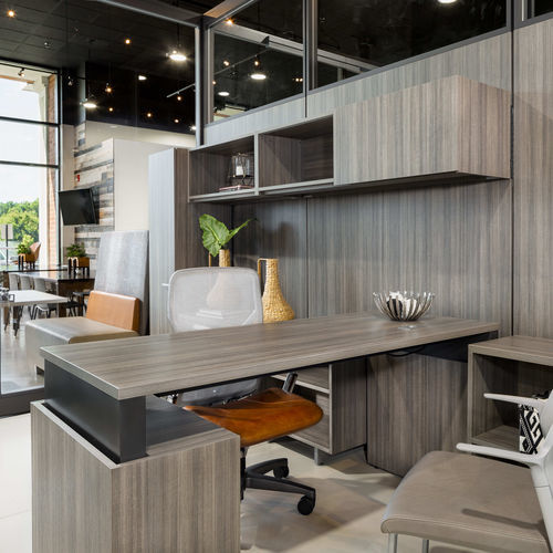 Scrivania da parete - APPROACH - Allsteel - da 2 persone / contemporanea / in laminato