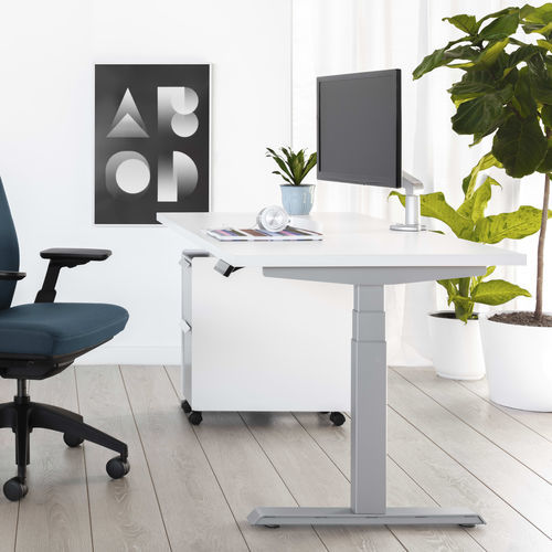 Tavolo da lavoro contemporaneo - ALTITUDE A6 - Allsteel - in laminato / con supporto in metallo / rettangolare