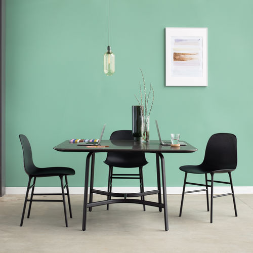 Tavolo da riunione contemporaneo - PARK - Allsteel - in legno / con supporto in metallo / ovale