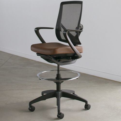 Sgabello operativo contemporaneo - RELATE - Allsteel - in tessuto / con supporto in metallo / con rotelle