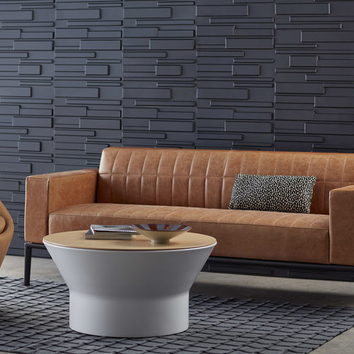 Divano contemporaneo - PARALLEL - Allsteel - in tessuto / in pelle / grigio