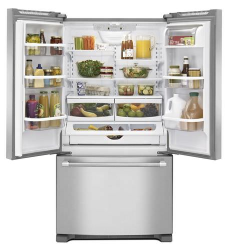 Frigorifero combinato americano - MFF2558DEM - Maytag - per uso residenziale / a posa libera / con congelatore basso