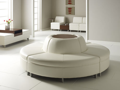 Divanetto imbottito modulare - AREA - DAR RAN - contemporaneo / in pelle / contract