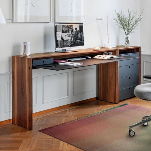 Scrivania da terra - LA PUNT - girsberger - contemporanea / in rovere / in noce americano