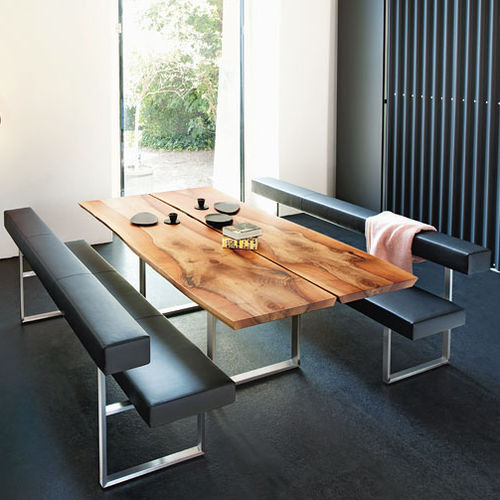 Tavolo da pranzo contemporaneo - AUTHENTIC - girsberger - in legno / in metallo / rettangolare