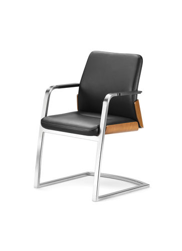 Sedia visitatore in stile - OLLA - Gunlocke - in tessuto / in legno / in pelle