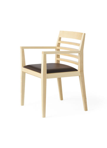 Sedia visitatore in stile - STRETTO - Gunlocke - in tessuto / con supporto in legno / imbottita