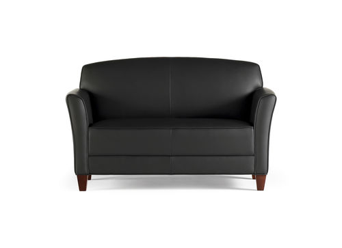 Divano contemporaneo - DEBONAIR - Gunlocke - in tessuto / in pelle / con cuscino rimovibile