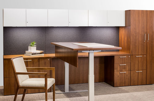 Scrivania per open space - Gunlocke - contemporanea / impiallacciata in legno / in laminato
