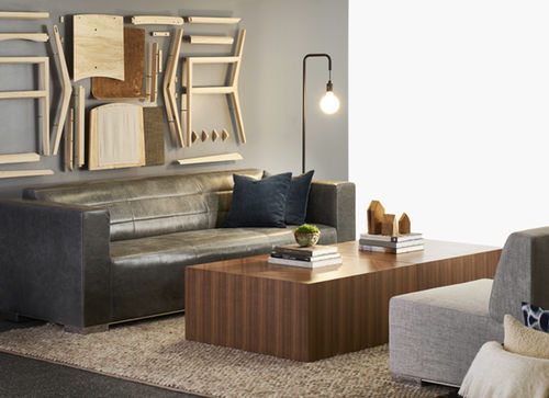 Divano modulare - URBANA™ - Gunlocke - contemporaneo / in tessuto / in pelle