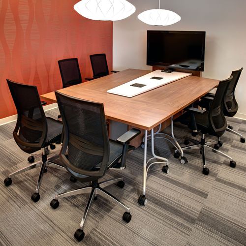 Tavolo da riunione contemporaneo - BACKBONE - KI - in legno / in acciaio / con supporto in metallo